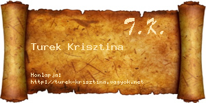 Turek Krisztina névjegykártya